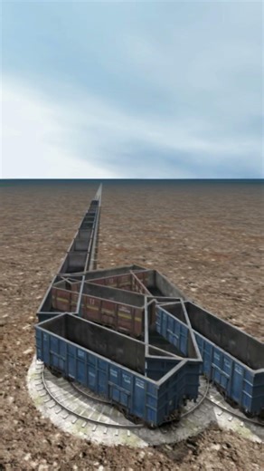 Massive Crazy Train On Extreme Dangerous Tracks 😵 BeamNG Train simulator 3D #shorts