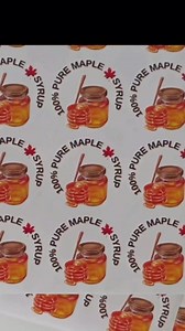 48 Maple Syrup Jar Labels 2 inch Mason Jar Stickers for Homemade Maple Syrup, Small Business Packaging, Canning Labels