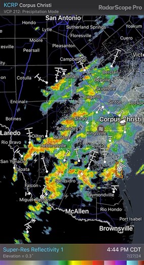 8.9K views · 48 reactions | 5:26 PM 07/27/2024 radar update | South Texas Weather Updates | Facebook