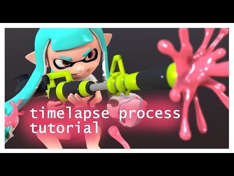 Making a 3D printable Splatoon figure in Blender (pt1)