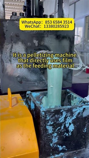Watch Plastic Film Turn Into Pellets Instantly!