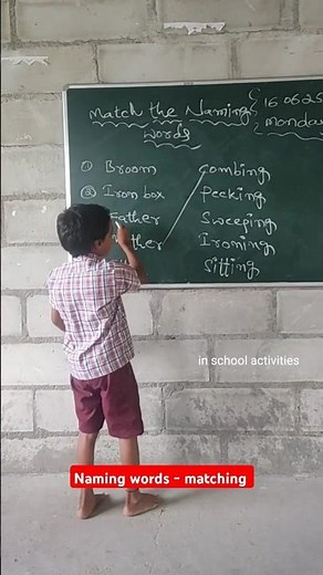 match the naming words | English matching activity #inschoolactivities