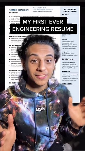 Review of Tamer Shaheen's Engineering Resume