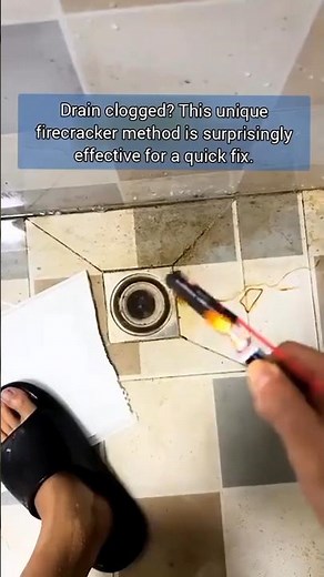 Firecracker Drain Clearing: Effective, Unconventional, and Highly Risky ⚠️ DYOR
