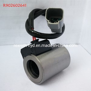 [Hot Item] Excavator Oil Pump Coil Solenoid Valve Coil Hydraulic Valve Coil R902602641 24V 472881 PA6GS30 Displacement Electromagnet
