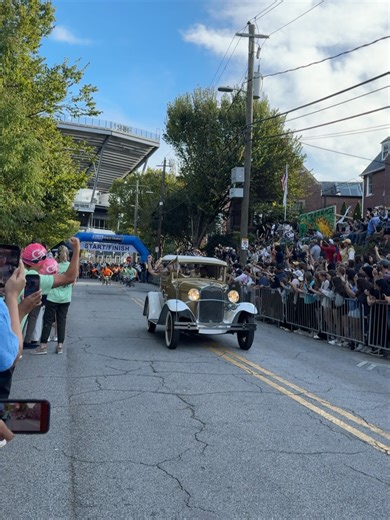 Georgia Tech on Instagram: "8 laps. 3.2 miles. One tricycle. Homecoming weekend kicks off with one of Georgia Tech’s wildest traditions, the Mini 500! Teams take on 8 laps (3.2 miles) around Peters Parking Deck on custom-built tricycles. 🐝🚲💛 📸: @typarker_photography"