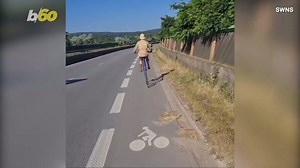Duo ride from the UK to Paris on old timey penny farthing bicycles
