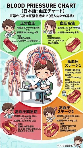【血圧の真実】放置は命取り！「血圧チャート」で知る自分の現在地｜正常から緊急事態まで、血管が悲鳴を上げる前にすべきこと