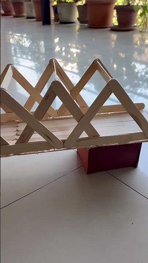 How to make a bridge from popsicle sticks | School Project #popsiclestick #bridge #diy #craft