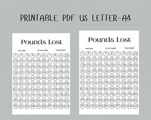 100 Lb Weight Loss Tracker: Printable Chart Calendar (PDF) - Etsy Australia