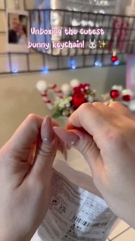 Unboxing the cutest bunny keychain 🐰✨ | Fluffy bag accessory!