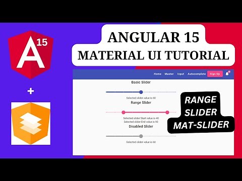 MAT-SLIDER in angular material UI | create range slider in angular| |Angular15 - MaterialUI Tutorial