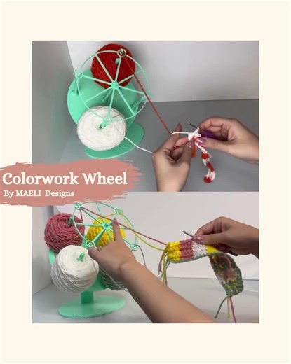 The Colorwork Wheel V2.0 by Maeli Designs - 3D Printed Yarn Untwisting Tool for Crochet and Knit Colour Work - Dispenser - Yarn Untwister - Etsy
