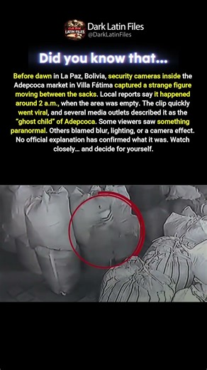 Ghost Child Caught on CCTV at 2AM in Bolivia Market
