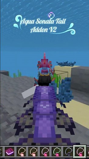 Aqua Sonata Tail V2 | Minecraft Bedrock 1.21.62 #minecraft #aquasonatatail #minecraftgirl #tailmod