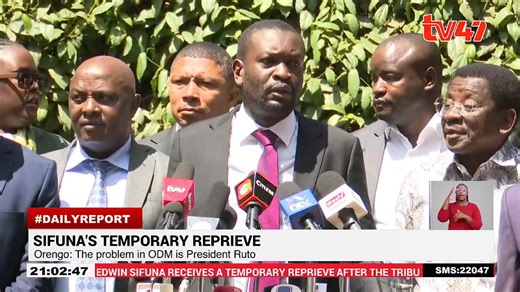 SIFUNA'S TEMPORARY REPRIEVE Sifuna to continue serving as ODM Secretary General as tribunal halts his ouster. Sifuna: This action is illegal, unprocedural, and in blatant violation of the ODM constitution. Tribunal order suspends ODM NEC resolution made in Mombasa. Tribunal order also suspends the gazettement of the NEC changes. #TV47DailyReport #GreenFix @shikshaarora_ | TV47 Digital