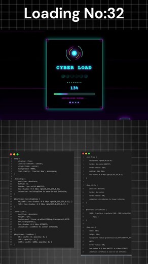 Insane Cyberpunk Neon Loader 🌃 Pure CSS! #Shorts #coding #javascript #htmlcss #webdesign#programming