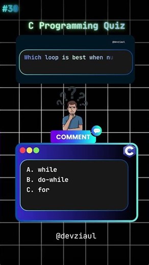 C Loop MCQ in 20 Seconds 🚀 | For Loop Trick Question #shorts #loop #gdcprogrammingbasics