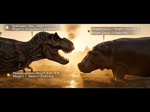 T Rex vs Hippo – When the Ancient Predator Meets the Modern Beast