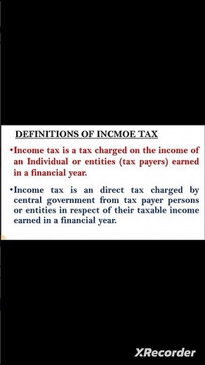 income tax : meaning, definition, characteristics #incometax #incometaxact #incometaxtutorial #bba
