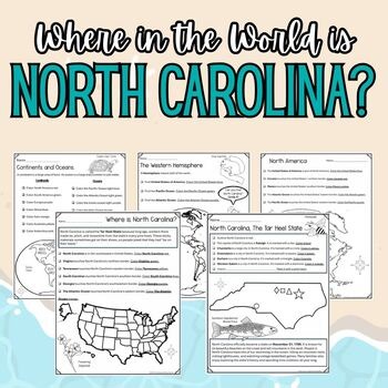 North Carolina Maps - Find and Color Activities