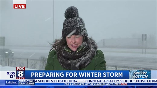 Stacey Frey Fox 8 News is warming up after this. Stay inside! WINTER STORM WARNING: https://fox8.com/weather/forecast/ | Fox 8 News