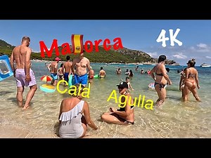 🏖️Beach Walk Cala Agulla(Ratjada) Mallorca 2023,August 📷4K60