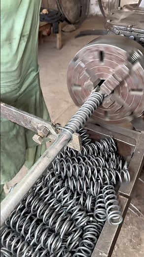 How Industrial Compression Springs Are Made #springmaking #satisfying #asmrshorts