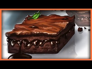 Delicious Food Art Tutorial: Brownie // Photoshop DIGITAL PAINTING How To Draw