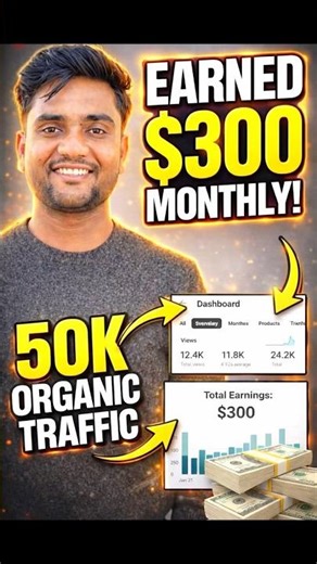 I Made $300/Month with 50K Organic Traffic 😳 (Step-by-Step Proof)