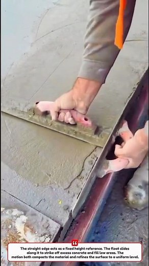Concrete Finishing Using Straight‑Edge Guide
