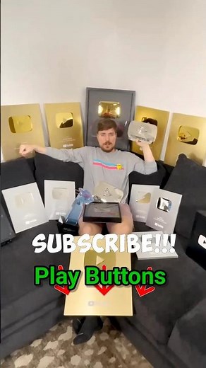 mr Beast All play buttons#mrbeast