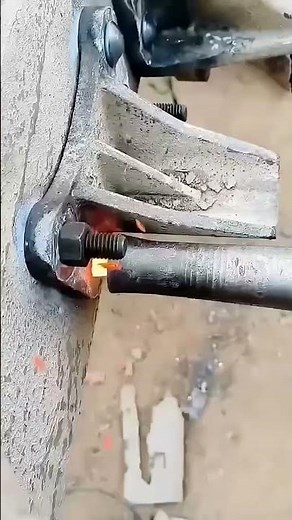 hot iron installation technique to replace bolts #Shorts