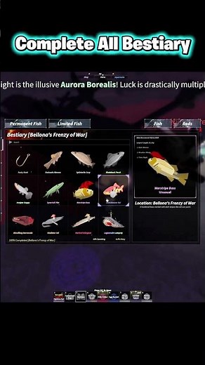 How To Complete bellona's Frenzy Of War Bestiary In FISCH