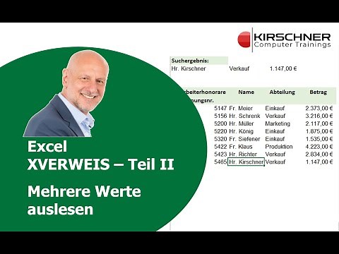 Excel Arrayfunktion XVerweis mehrere Werte auslesen - Teil II