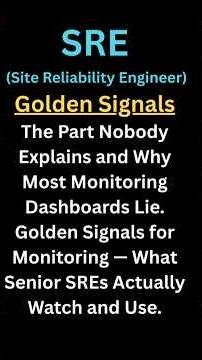 Senior SREs way of using Golden Signals in Production and What they Actually Watch. #shorts