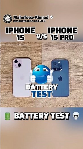 iPhone 15 Pro VS iPhone 15 Battery Test #shorts #iphone #trending #viral #batterytest