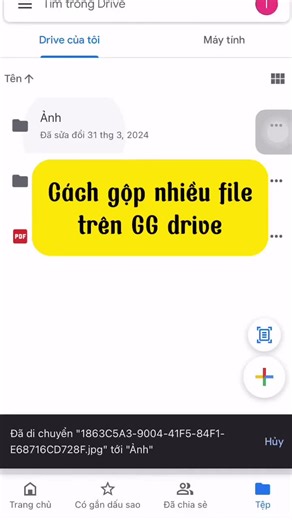Hướng dẫn gộp nhiều file trên Google Drive đơn giản
