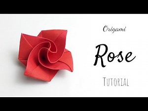 Origami Flowers - How to make Origami Rose easy step by step
