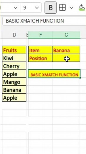 How to use XMATCH Function in Excel #excel #spreadsheetmagic #excelformula #exceltips #xmatch