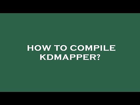 How to compile kdmapper?