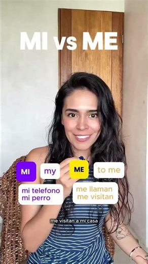 me vs mi in spanish