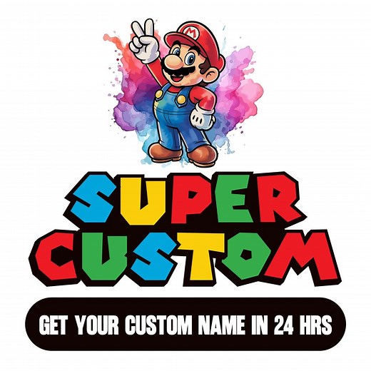 Super Mario Font Custom Name , Mario Bros Typography, Super Mario Cool Font Letters Drag and Drop Frames Vector Digital Download - Etsy