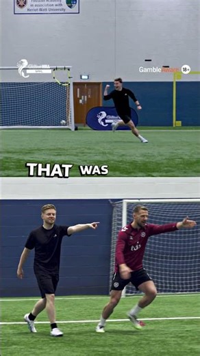YOUTUBER SCORES PAST PRO GOALKEEPER! #shorts