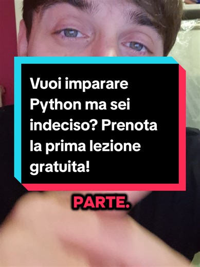Vuoi imparare Python ma sei indeciso? Prenota la prima lezione gratuita! #python #corso #gratuito