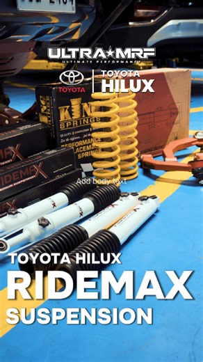 2.8K views · 4 comments | This Toyota Hilux just leveled up!  Equipped with Ridemax Suspension and King Coil Spring setup for unmatched performance and ride comfort. Ready for any road, any adventure!  | ULTRA MRF Tires Mags Services - DAU | Facebook