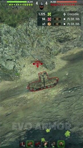 KV-2 Every Hit +1200 Damage World of Tanks #shorts