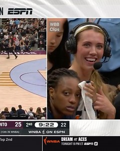 Lexie Hull sideline interview during the second quarter