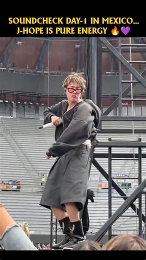 J-HOPE soundcheck Day 1 Mexico… pure stage energy 🔥✨ | BTS CONCERT MEXICO 2026 #btsmexico #jhope