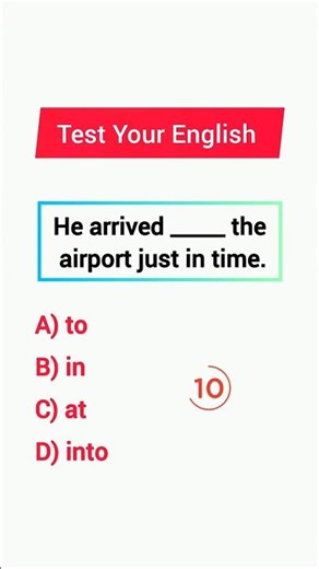 Prepositions Quiz: At, In or To? | English Grammar Test